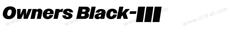Owners Black字体转换 Owners Black字体转换